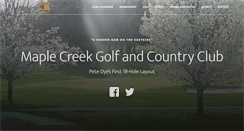 Desktop Screenshot of maplecreekgc.com